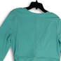 NWT Womens Blue Long Sleeve Surplice Neck Knee Length Wrap Dress Size L image number 4