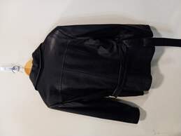 Wilsons Women's Genuine Leather Full Zip Belted Jacket Size L alternative image