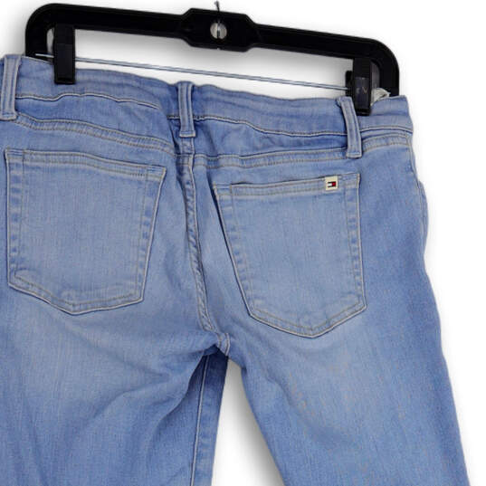 Womens Blue Denim Medium Wash Straight Leg Jeans Size 4 image number 4
