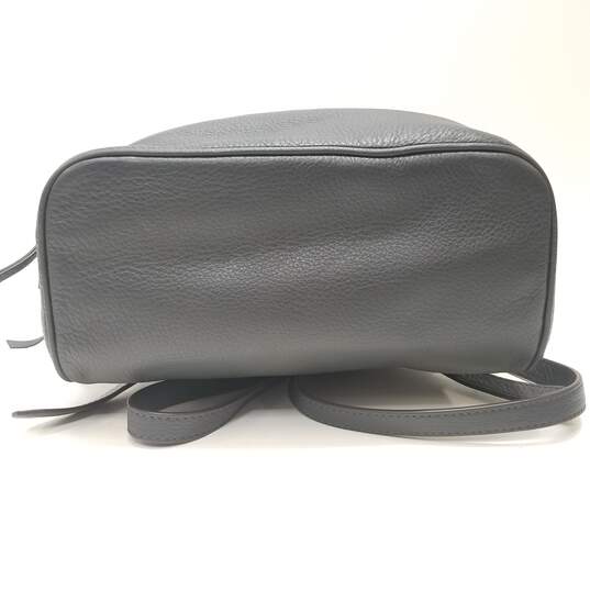 Michael Kors Pebble Leather Rhea Zip Backpack Grey image number 3