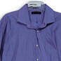 Mens Blue Long Sleeve Spread Collar Casual Button-Up Shirt Size XL image number 3