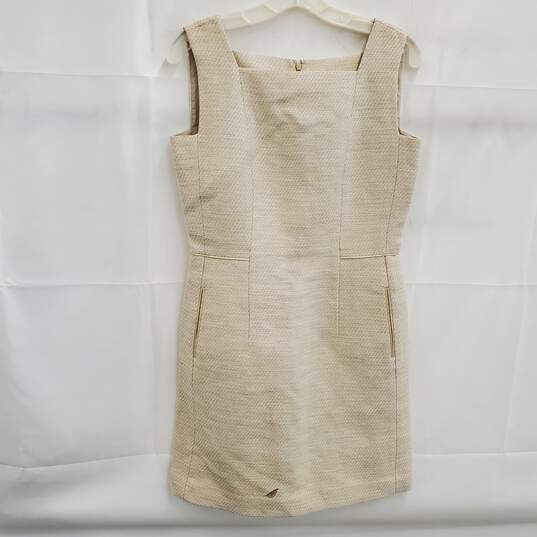 Lafayette 148 Women's Cream Sleeveless Mini Dress Size 2 image number 1