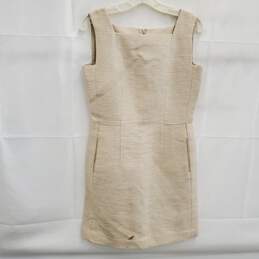 Lafayette 148 Women's Cream Sleeveless Mini Dress Size 2