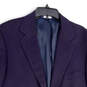Mens Blue Notch Lapel Long Sleeve Single Breasted Two Button Blazer Size 42 image number 1