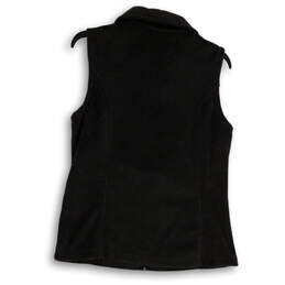 Womens Gray Sleeveless Collared Full-Zip Pockets Fleece Vest Size Small alternative image