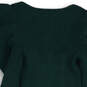 NWT Womens Green Ribbed Puff Sleeve V-Neck Pullover Blouse Top Size XS image number 4