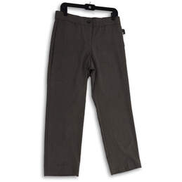 NWT Womens Gray Comfort Waistband Straight Leg Chino Pants Size 10 Petite