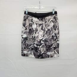 BCBGMAXAZRIA Gray & White Pintucked Waist Skirt WM Size 4 NWT alternative image