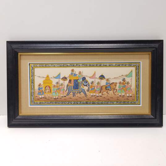 3 Miniature Hindu Folk Art Rajasthari Wall Art Painting image number 2