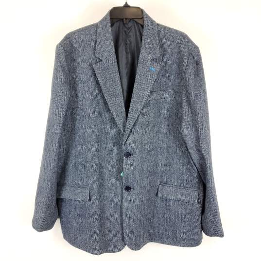 Buy the Kirrin Finch Men Blue Wool Sport Coat Sz 3XL Nwt
