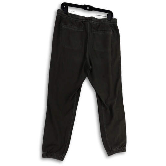 Womens Gray Flat Front Elastic Waist Pockets Drawstring Jogger Pants Size 8 image number 2