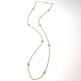 Designer Kendra Scott Gold-Tone Link Chain Rhinestone Station Necklace alternative image