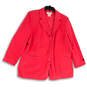 NWT Womens Pink Long Sleeve Notch Lapel Collar Three-Button Blazer Size 18W image number 1