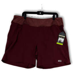 NWT Womens Purple Stretch Pockets Lightweight Pull-On Athletic Shorts Sz XL