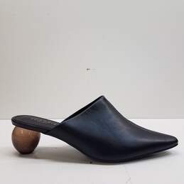 Torgeis York Black Mule Pointed Toe Round Heels Shoes Size 10 M