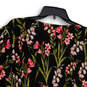 NWT Womens Multicolor Floral V-Neck 3/4 Sleeve Pullover Blouse Top Size 2X image number 4