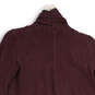 Womens Maroon Long Sleeve Thumb Hole Wrap Activewear Jacket Size 4 image number 4