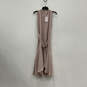 NWT Womens Pink Sleeveless Belted Hi-Low Hem Midi Fit & Flare Dress Size 5 image number 1