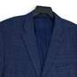 Pronto Uomo Mens Blue Plaid Notch Lapel Long Sleeve Two Button Blazer Size 52R image number 3