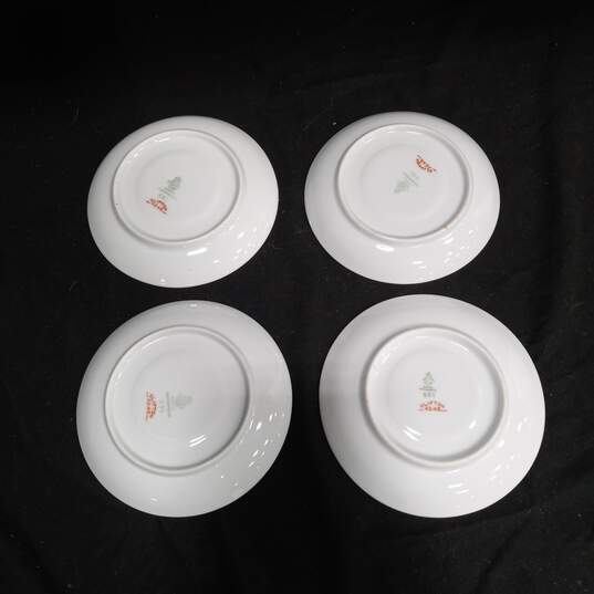 Bundle of 4 White w/ Gold Tone Trim Vintage Collector Plates image number 2