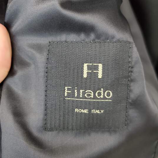 Firado Dark Gray Wool Pin Stripe Patterned Blazer Jacket MN Size L 48 NWT image number 3