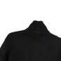 Mens Black Long Sleeve 1/4 Zip Mock Neck Pullover Sweatshirt Size Large image number 4