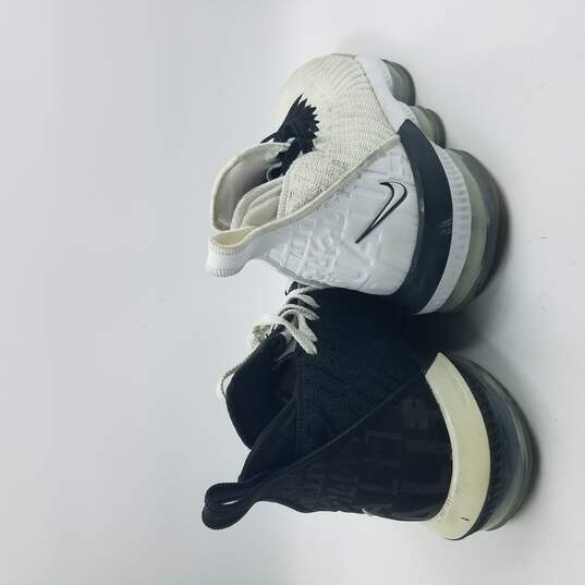 Nike Lebron 16 EP 'Equality' Sneaker Men's Sz 10 Blk/White image number 4