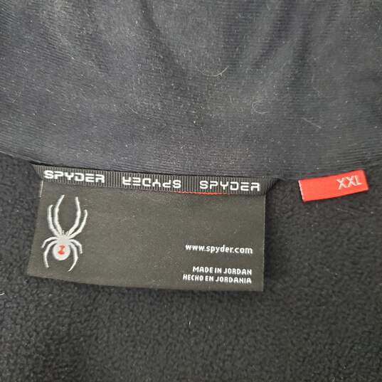 Spyder MN's 100% Polyester Black Half Zip Puller Over Size XXL image number 3