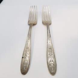 International Sterling Silver 7 1/4in Vintage Ornate Fork 2pcs 102.6g