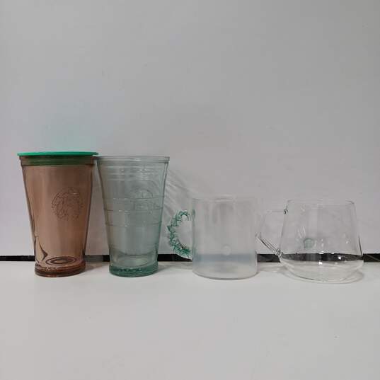 Bundle of 4 Starbucks Glass Cups image number 2