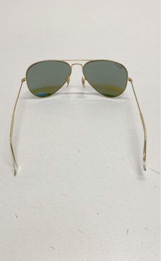 Ray Ban Aviator Flash Lenses Sunglasses Gold One Size image number 8