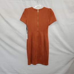 Calvin Klein Orange Short Sleeve Midi Sheath Dress WM Size 4 NWT alternative image