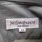 Yves Saint Laurent Mens Gray Pockets Long Sleeve Collared Dress Shirt Size 42 image number 3