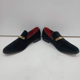 Enzo 'Romeo' Black Velvet Dress Shoes Men's Size 12 alternative image