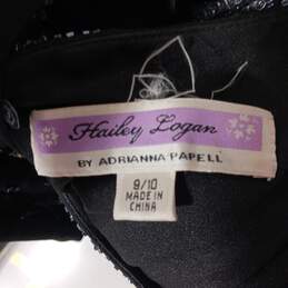 Adrianna Papell Hailey Logan Women's Black Sleeveless Split Neck Wide Strap Evening Maxi Dress Size 9/10 alternative image
