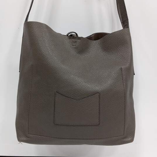Michael Kors Women's Gray Leather Purse image number 2