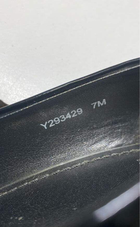 Stuart Weitzman Patent Leather Peep Toe Heels Black 7 image number 7
