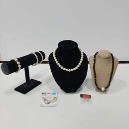 Bundle of Assorted Faux Pearl Fashion Costume Jewelry