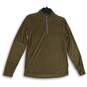 Dover Saddlery Womens Brown Quarter Zip Mock Neck Long Sleeve T-Shirt Size M image number 1