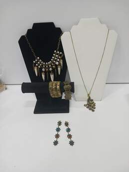 5 Pieces Of Brass-Tone Costume Jewelry