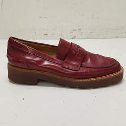 Coach Leather Penny Loafers Red 5