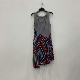 Womens Multicolor Nautical Stripe Sleeveless Round Neck Fit & Flare Dress Size M alternative image
