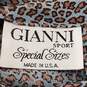 Gianni Women Grey Leopard Blouse Sz 14 NWT image number 3