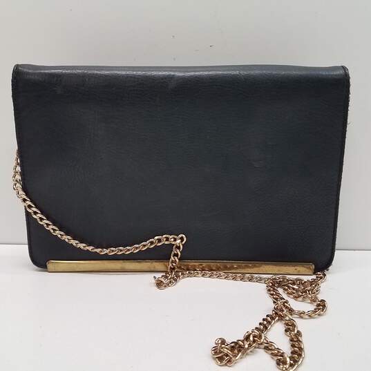 Madewell Leather Clutch Crossbody Black image number 1