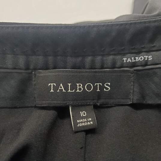 Talbots Women's Black Wool Dress Pants Size 10 image number 4