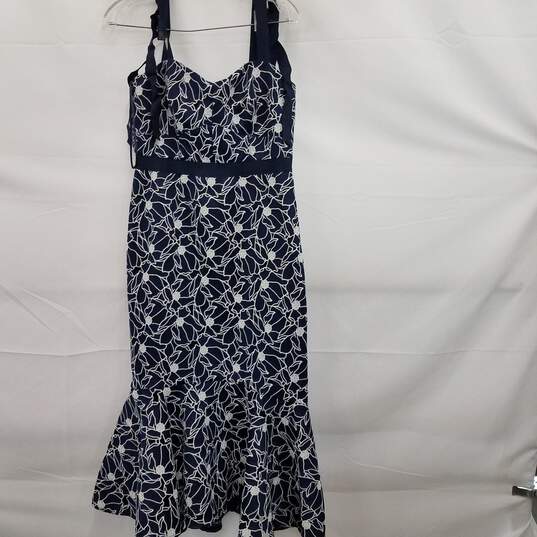 J. Crew Blue & White Midi Dress NWT Size 6 image number 1
