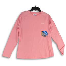 NWT Columbia Womens Pink Omni Shade Sun Deflector Long Sleeve Pullover T-Shirt L