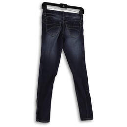 Womens Blue Stretch Medium Wash Pockets Comfort Denim Skinny Jeans Size 1 alternative image