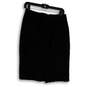 Womens Black Flat Front Stretch Back Zip Straight And Pencil Skirt Size 2 image number 2
