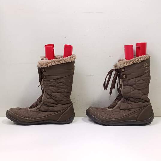 Columbia Women's Minx Mid II Omni Heat Brown Quilted Winter Boots Size 8 image number 3